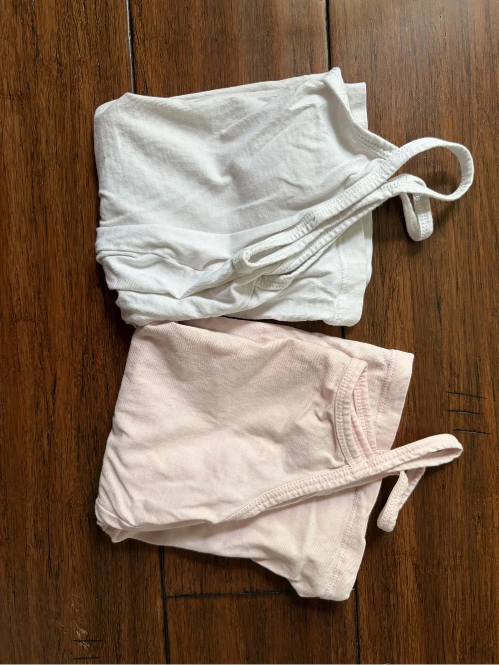 wonder nation Girls White and Light Pink Tank Tops - 2 Pack